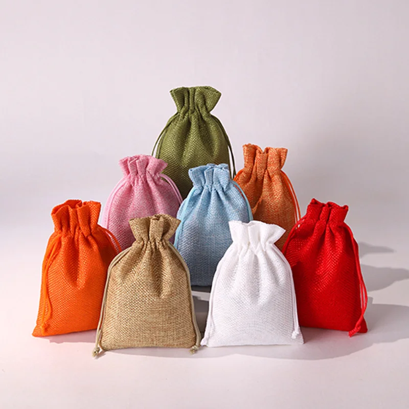 Burlap Drawstring Bags