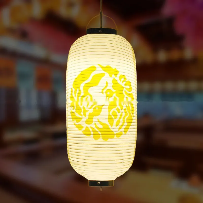 PVC Oval Japanese Crest Printed Lantern