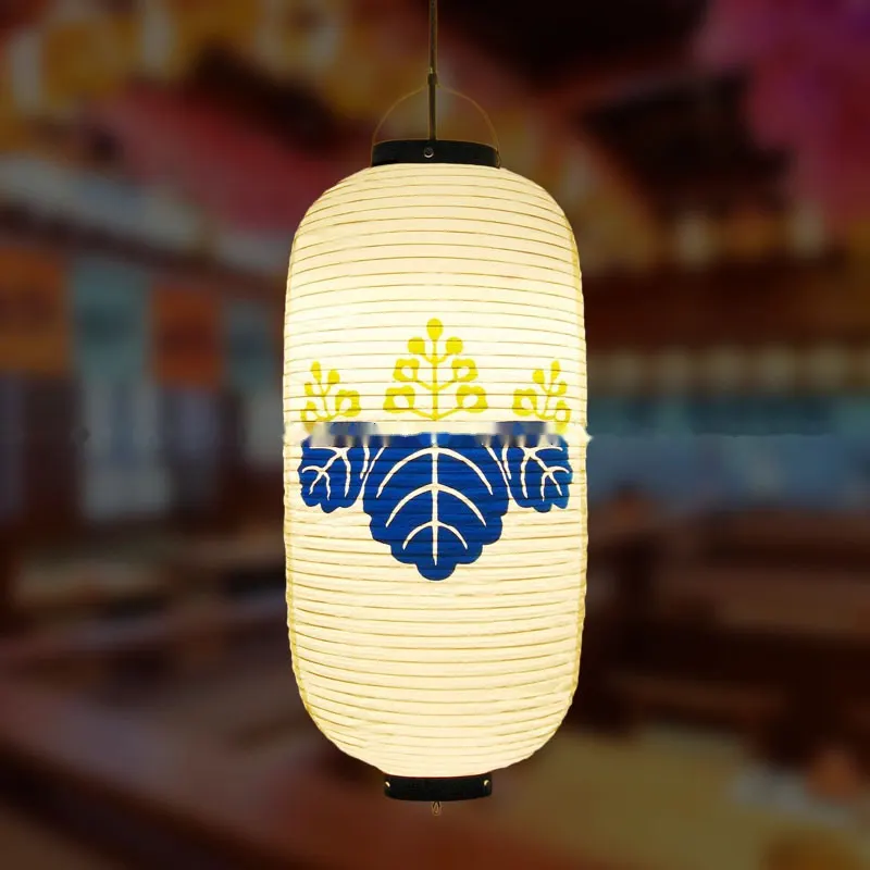 PVC Oval Japanese Crest Printed Lantern — Japanese crest pattern 002