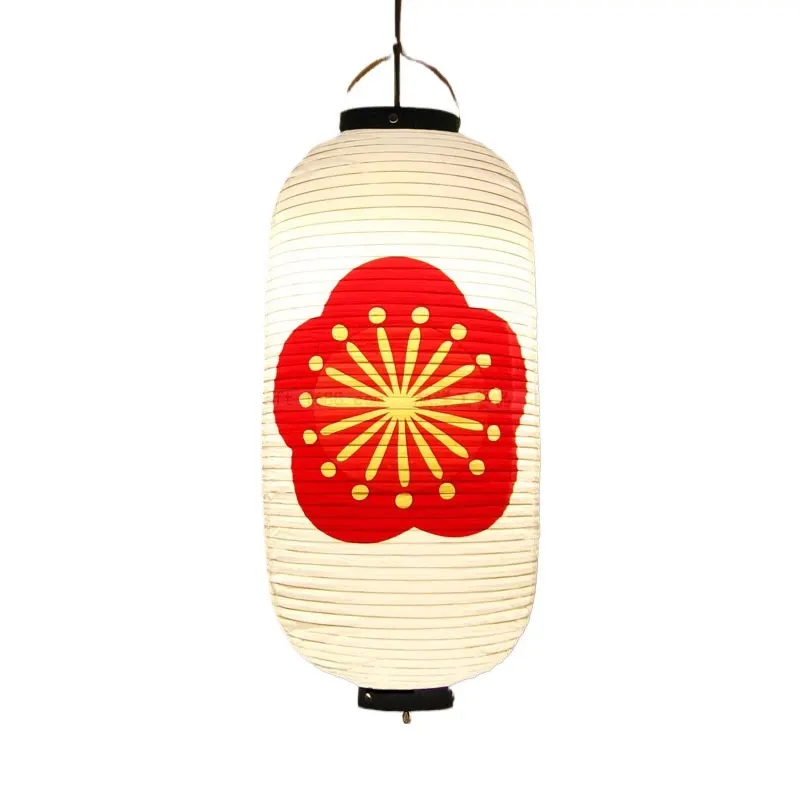 PVC Oval Japanese Crest Printed Lantern — Japanese crest pattern 003