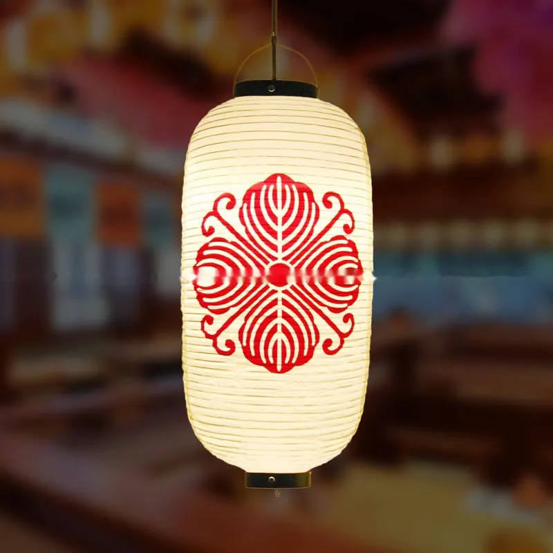 PVC Oval Japanese Crest Printed Lantern — Japanese crest pattern 011
