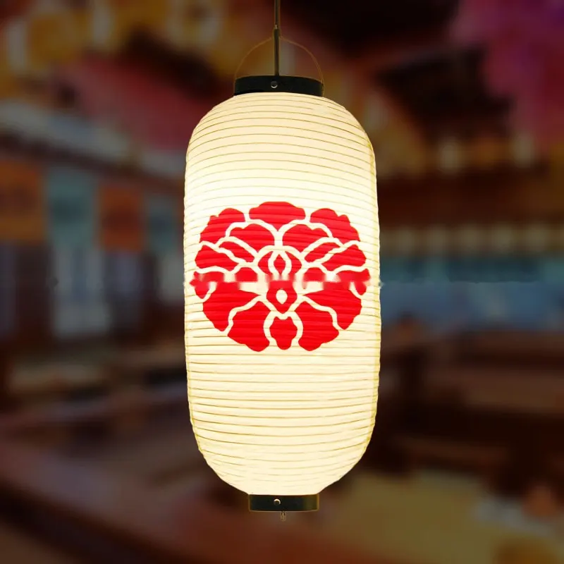 PVC Oval Japanese Crest Printed Lantern — Japanese crest pattern 018