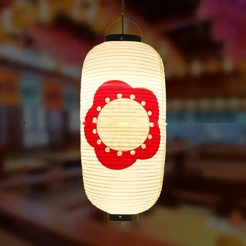 PVC Oval Japanese Crest Printed Lantern — Japanese crest pattern 023