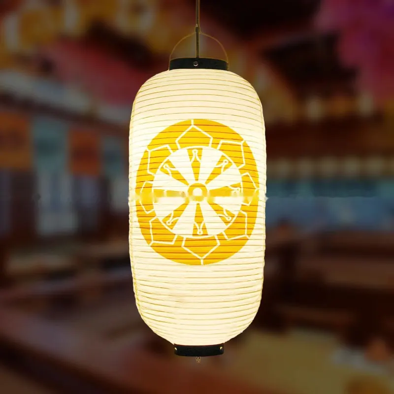 PVC Oval Japanese Crest Printed Lantern — Japanese crest pattern 027