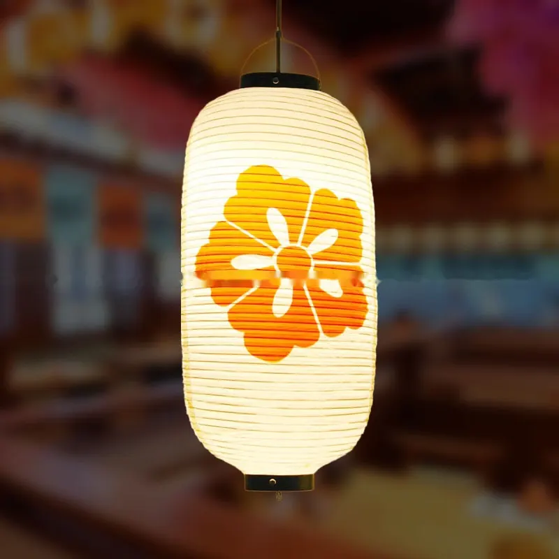 PVC Oval Japanese Crest Printed Lantern — Japanese crest pattern 028
