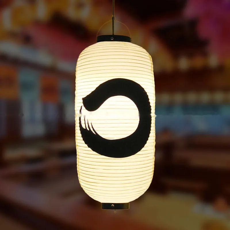 PVC Oval Japanese Crest Printed Lantern — Japanese crest pattern 033