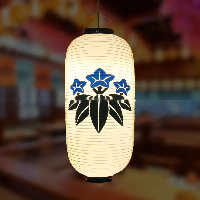PVC Oval Japanese Crest Printed Lantern — Japanese crest pattern 042
