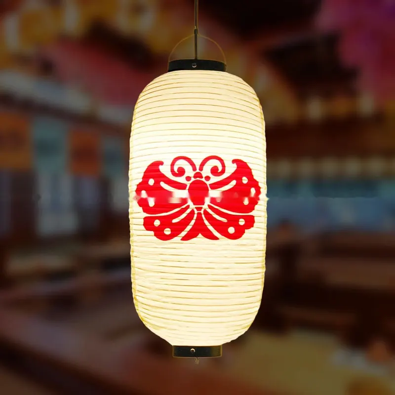 PVC Oval Japanese Crest Printed Lantern — Japanese crest pattern 043
