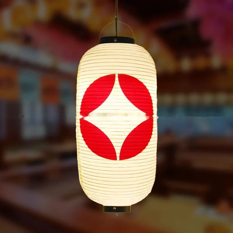 PVC Oval Japanese Crest Printed Lantern — Japanese crest pattern 046