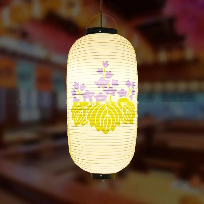 PVC Oval Japanese Crest Printed Lantern — Japanese crest pattern 048