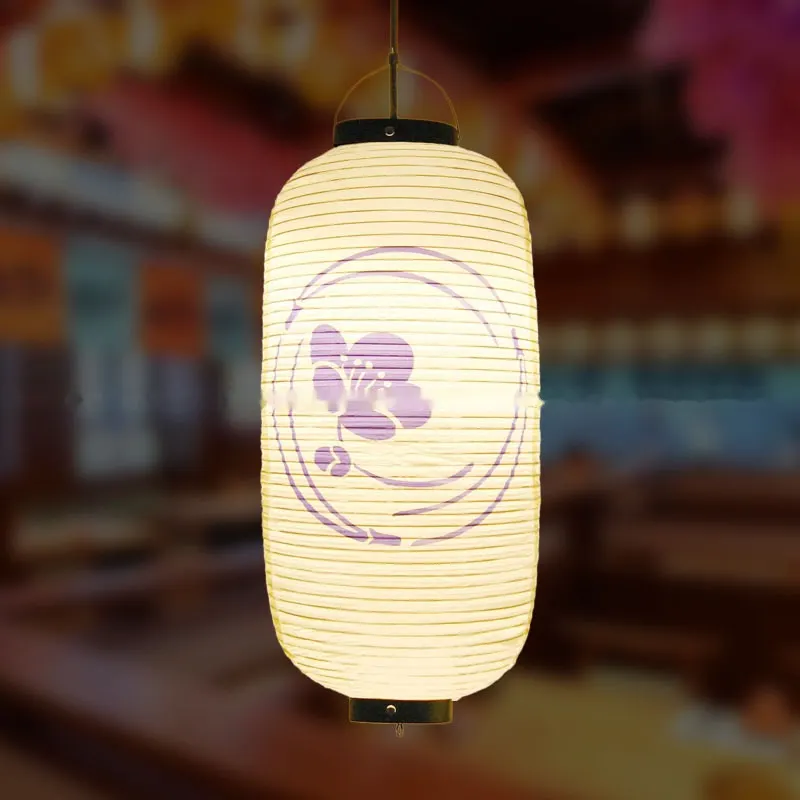 PVC Oval Japanese Crest Printed Lantern — Japanese crest pattern 050